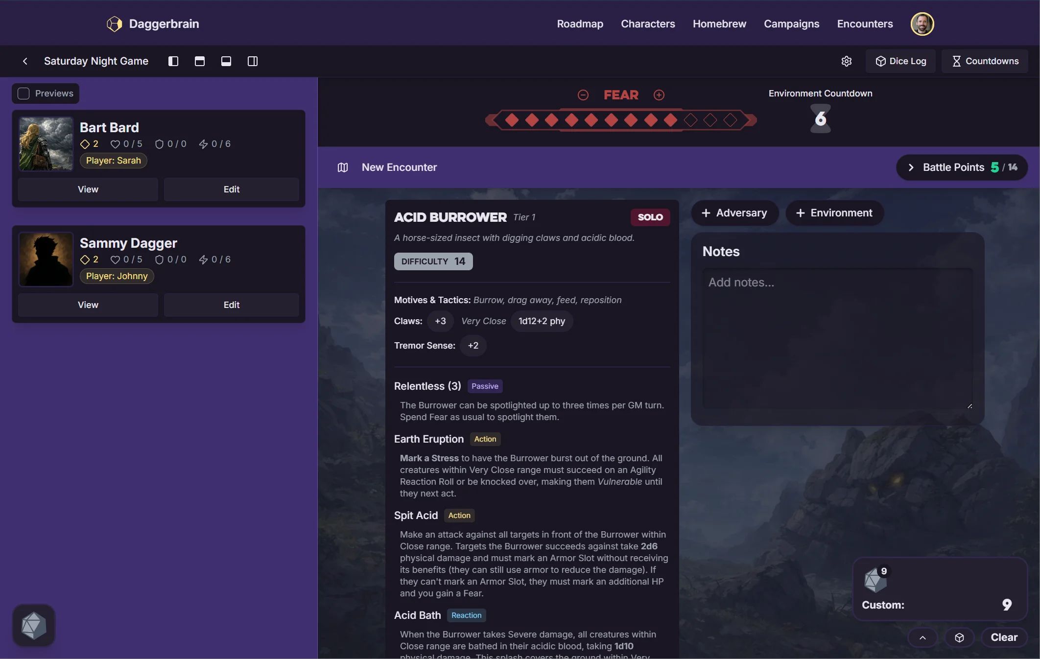 Campaign dashboard screenshot