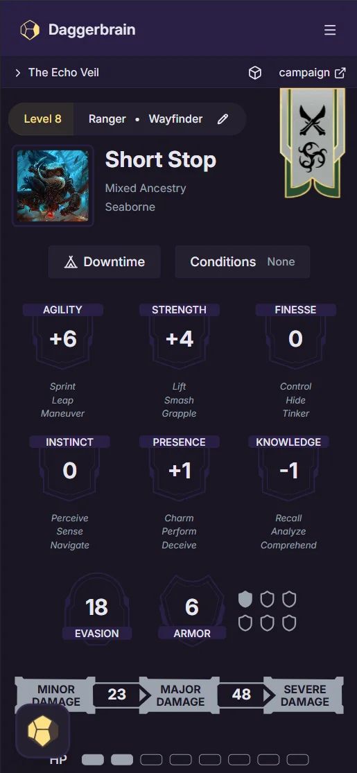 mobile character sheet screenshot